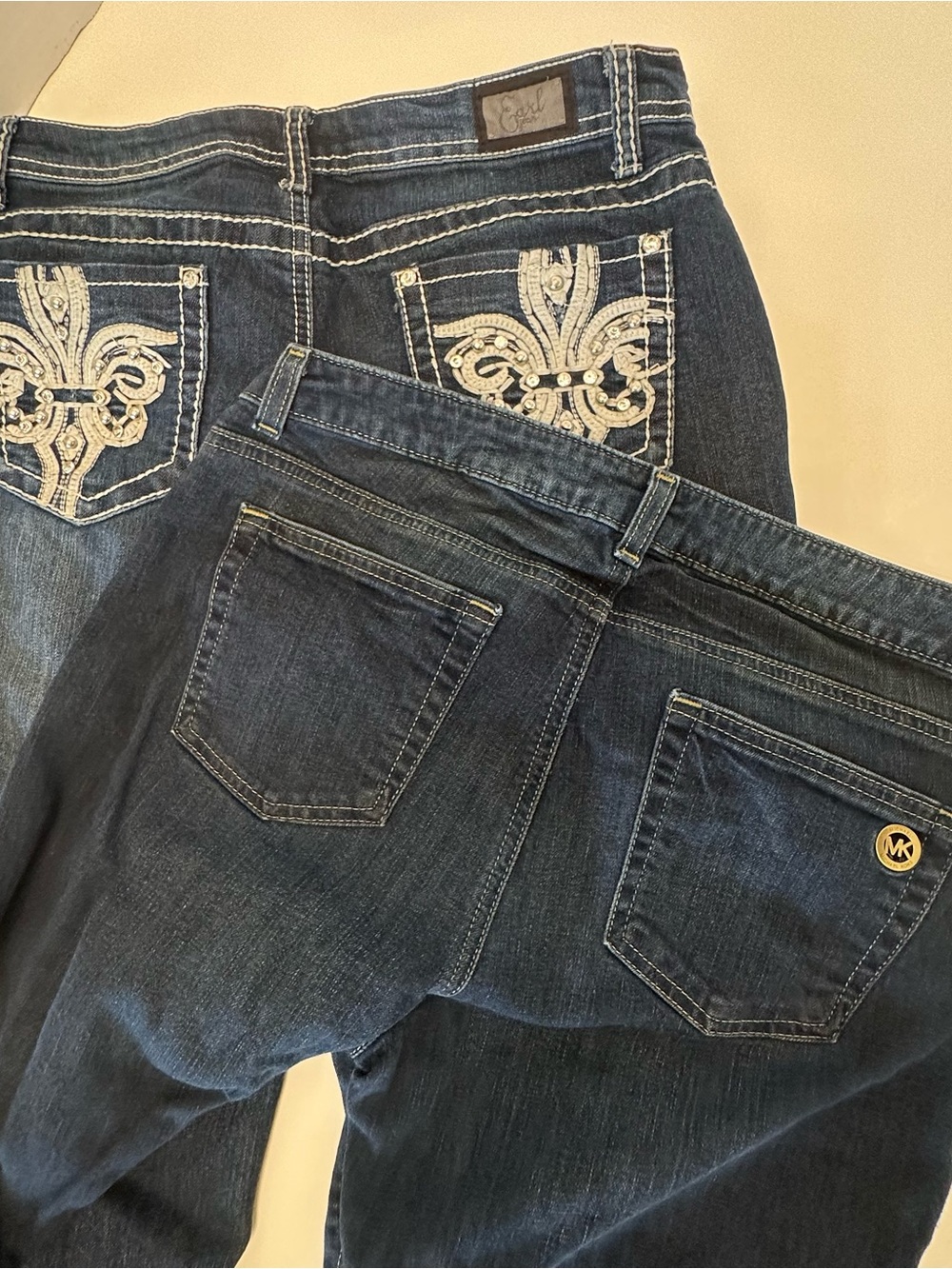 Earl Dark Blue Women's Denim Capri Jeans and Michael Kors Bootcut jeans 8